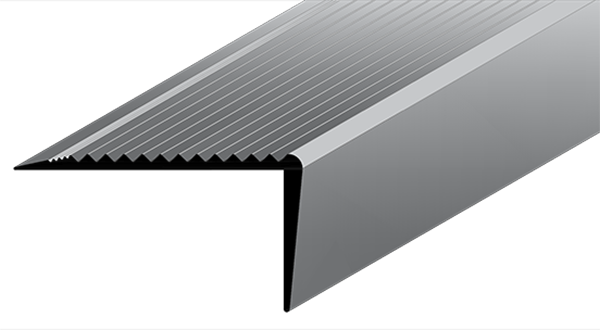 Perfil de sobrepor para bordas de degraus, antiderrapante em alumínio 40mm - PTAE 4500/20